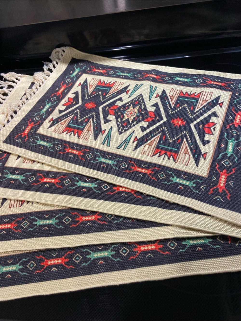 El Paso Saddleblanket Southwestern Woven Placemats x4